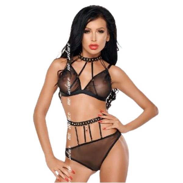 DOTTY SET TWO PIECES BLACK S/M