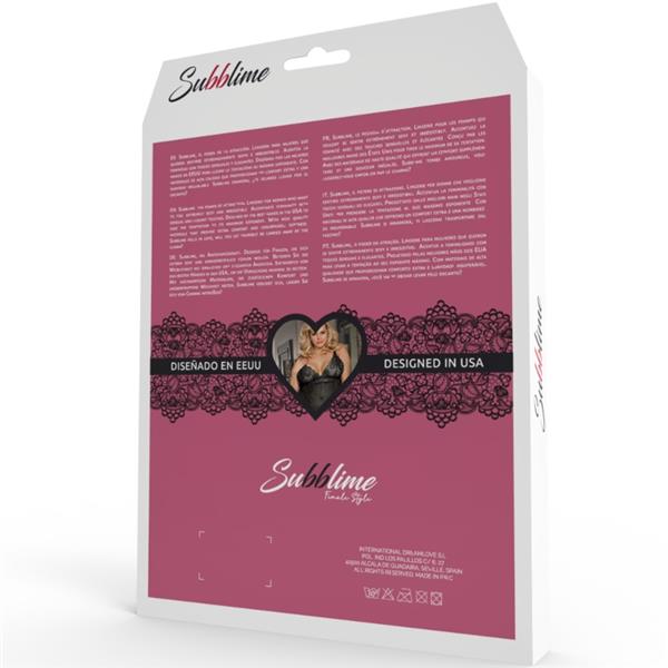 QUEEN PLUS HALJINA-TOP I GAĆICE SET CRNA