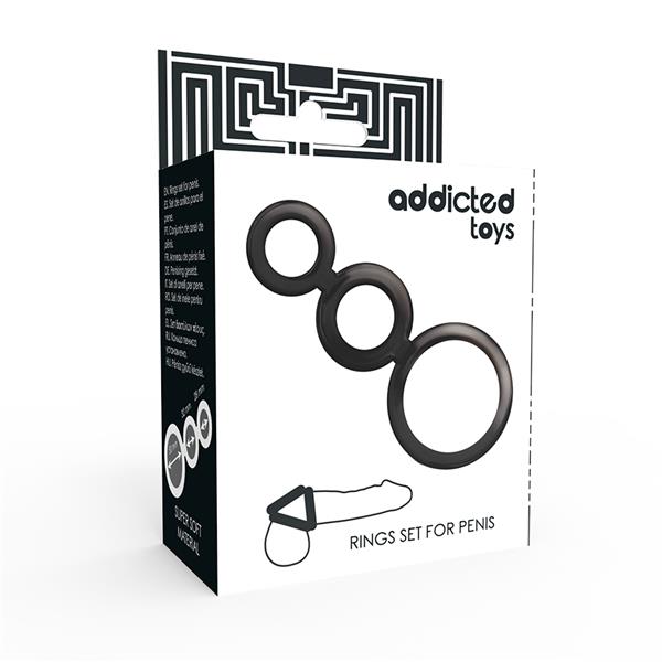 RINGS SET FOR PENIS - SMOKED