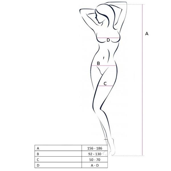 ŽENSKI BS062 BIJELI BODYSTOCKING JEDNA VELIČINA