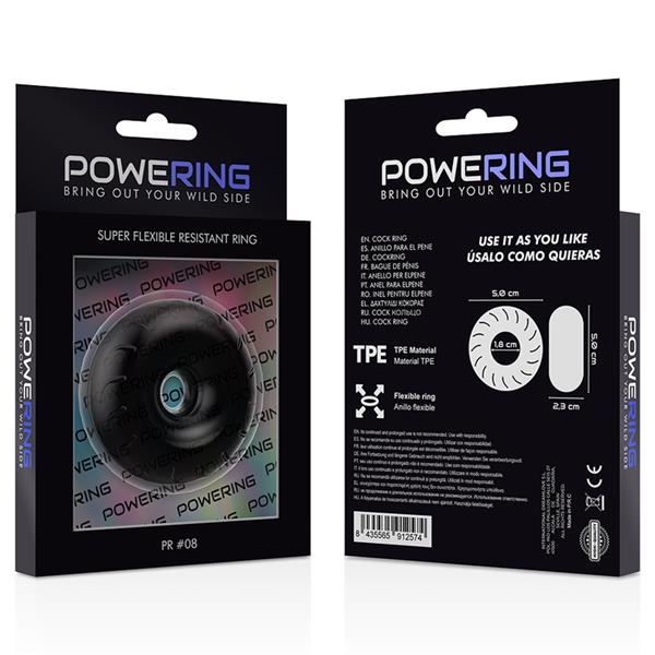 SUPER FLEKSIBILNI I OTPORNI PRSTEN ZA PENIS 5CM PR08 CRNI