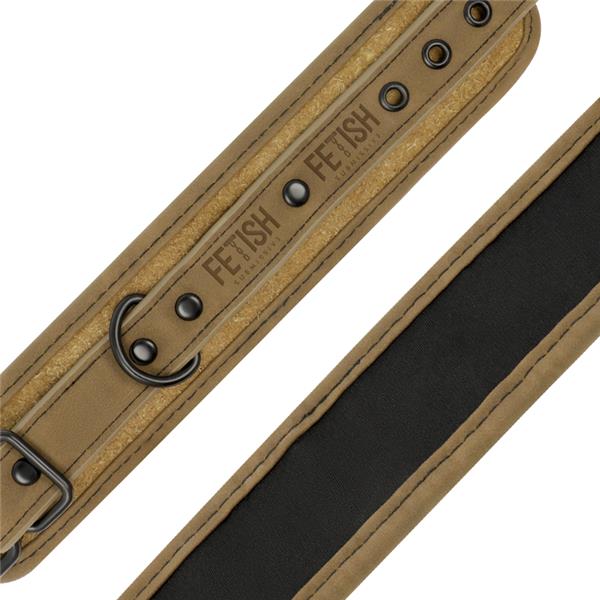 VEGAN LEATHER ANKLE CUFFS WITH NEOPRENE LINING