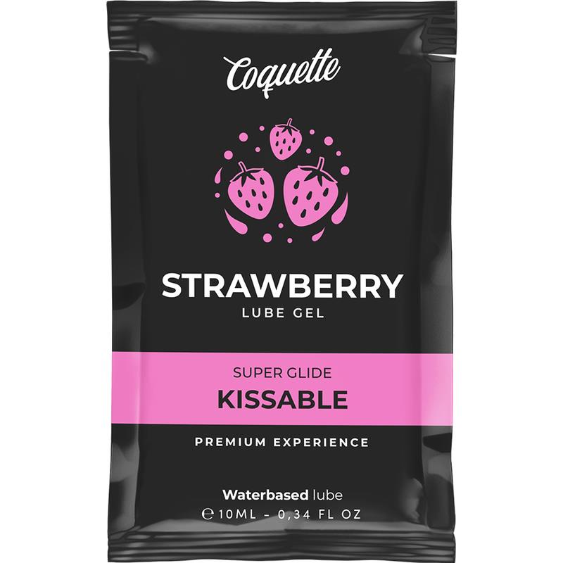 STRAWBERRY WATER BASED KISSABLE LUBRICANT POCKET 10 ML