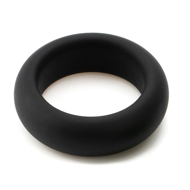 MAXIMUM STRETCH SILICONE COCK RING - BLACK