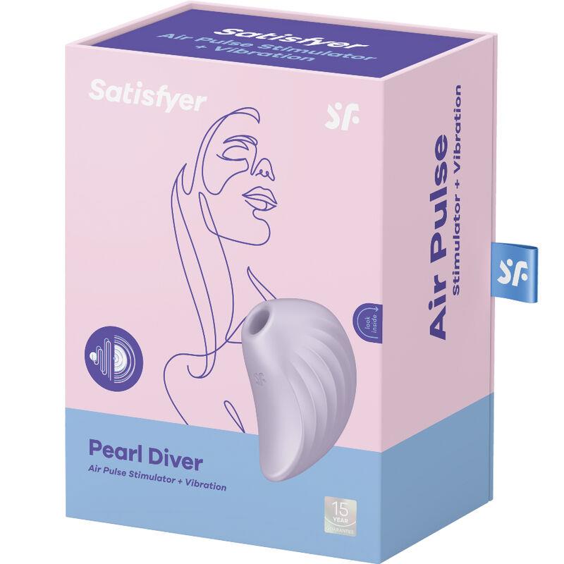 PEARL DIVER AIR PULSE STIMULATOR & VIBRATOR GREEN