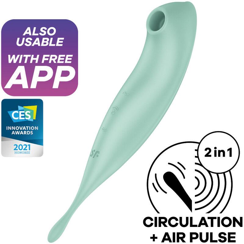 TWIRLING PRO+ AIR PULSE STIMULATOR & VIBRATOR APLIKACIJA CRVENA
