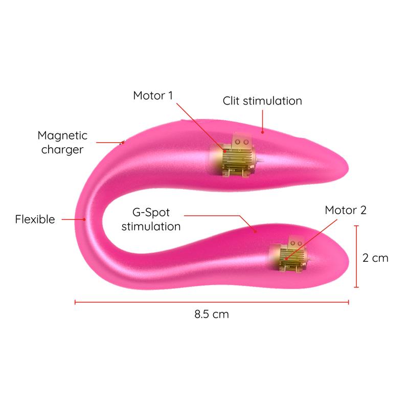 LISBOA PINK G-POINT & CLITORIS STIMULATOR - FREE PINK APP