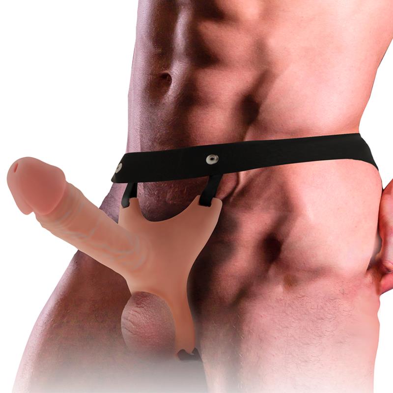 HOLLOW HARNESS S SILIKONSKIM DILDOM 16 X 3.5 CM