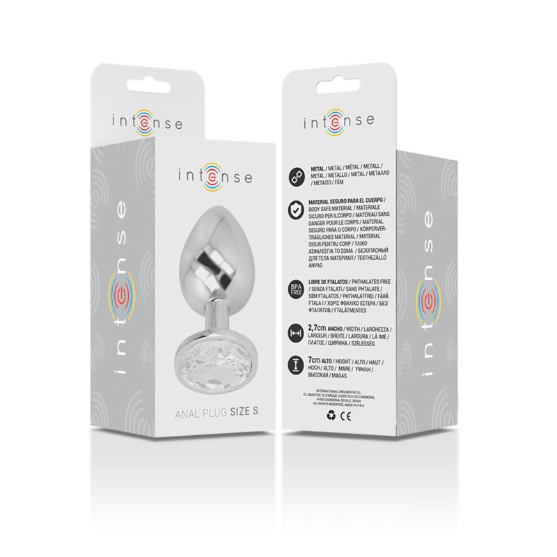 ALUMINIJSKI METALNI ANALNI PLUG S SREBRNIM KRISTALOM VELIČINA S