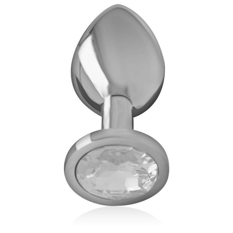 ALUMINIJSKI METALNI ANALNI PLUG S SREBRNIM KRISTALOM VELIČINA L