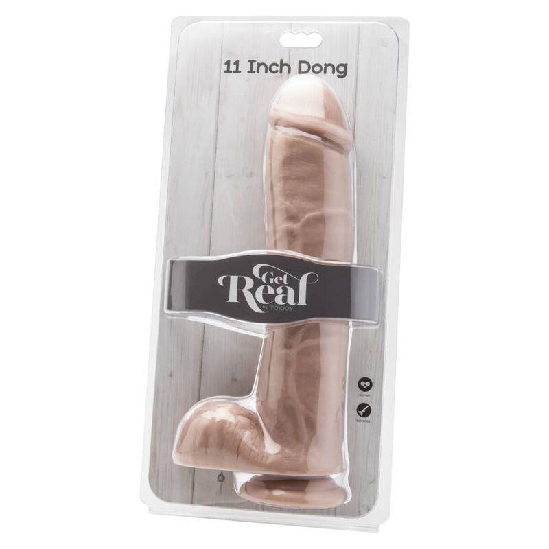 DILDO 28 CM S JAJCIMA KOŽA