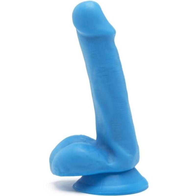 HAPPY DICKS DILDO 12 CM S TESTISIMA PLAVA