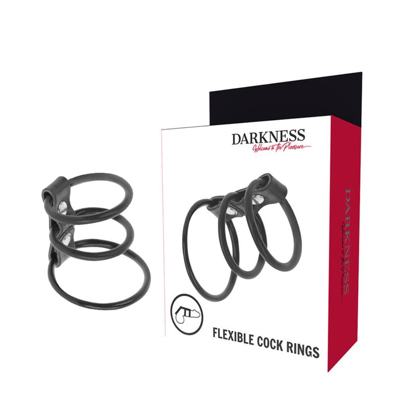 SET OF 3 FLEXIBLE PENIS RINGS