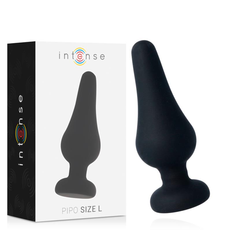 ANALNI PLUG PIPO L CRNI SILIKON 13 CM