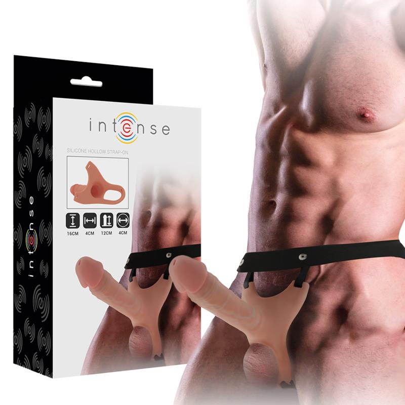HOLLOW HARNESS S SILIKONSKIM DILDOM 16 X 3.5 CM