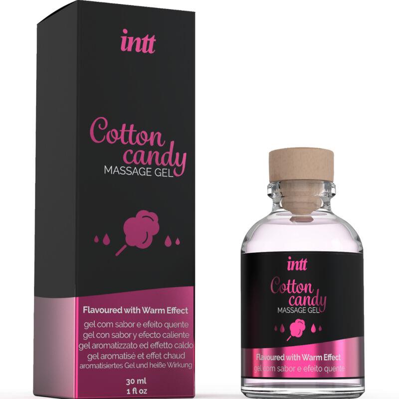 MASSAGE GEL WITH COTTON CANDY FLAVOR AND HEATING EFFECT