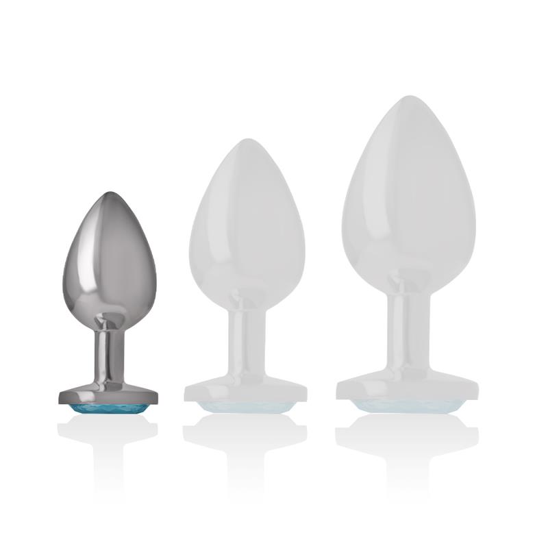 ALUMINIJSKI METALNI ANALNI PLUG PLAVI SRCE VELIČINA S