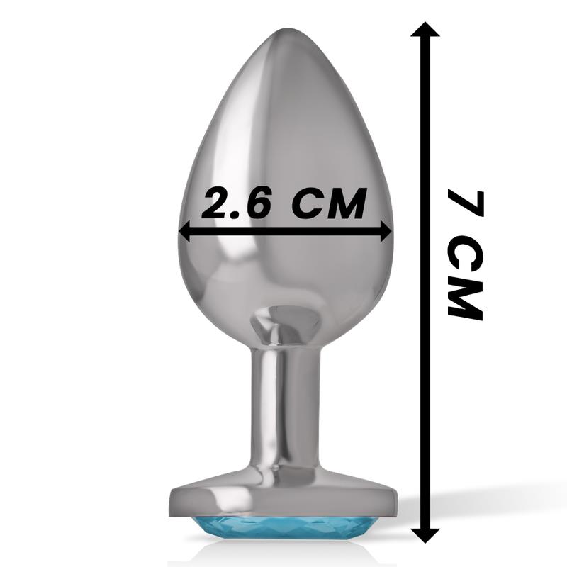 ALUMINIJSKI METALNI ANALNI PLUG PLAVI SRCE VELIČINA S