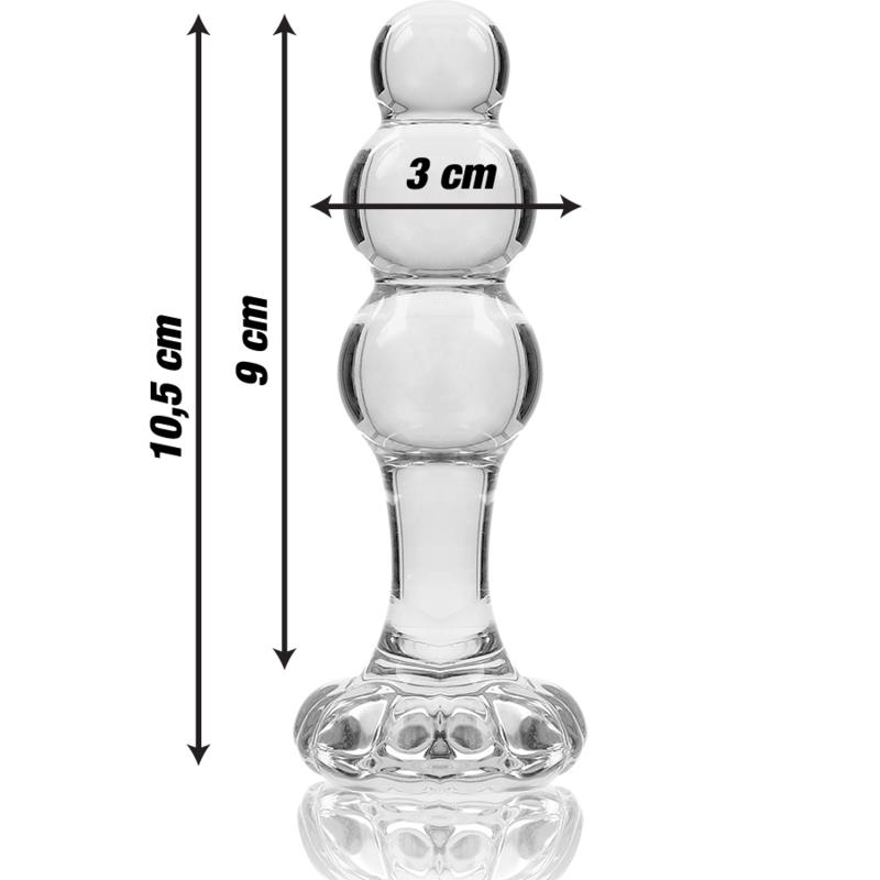 MODEL 1 ANAL PLUG BOROSILIKATNO STAKLO PROZIRNO 10.5 CM -O- 3 CM