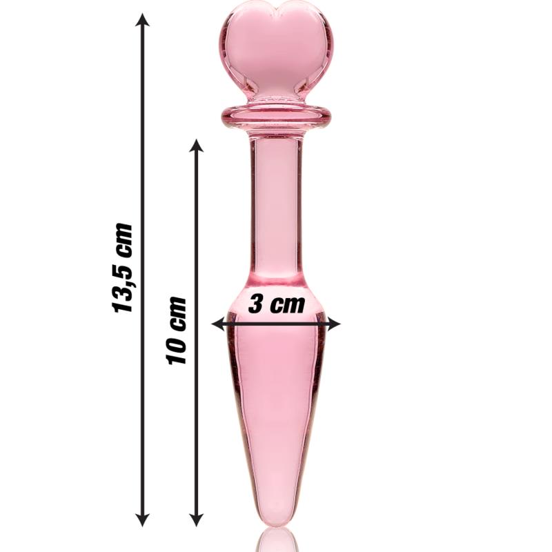MODEL 7 ANALNI PLUG OD BOROSILIKATNOG STAKLA PROZIRAN 13.5 CM -O- 3 CM