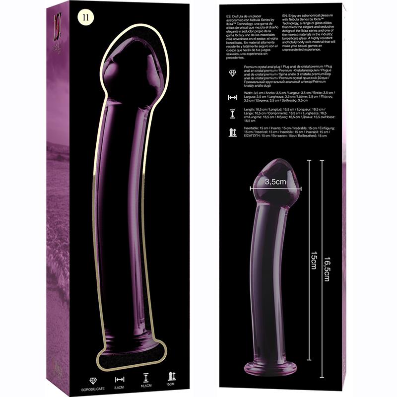 MODEL 11 DILDO BOROSILIKATNO STAKLO PROZIRNO 16 CM -O- 3 CM