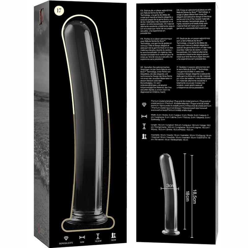 MODEL 17 DILDO OD BOROSILIKATNOG STAKLA PROZIRNO 18.5 CM -O- 3 CM