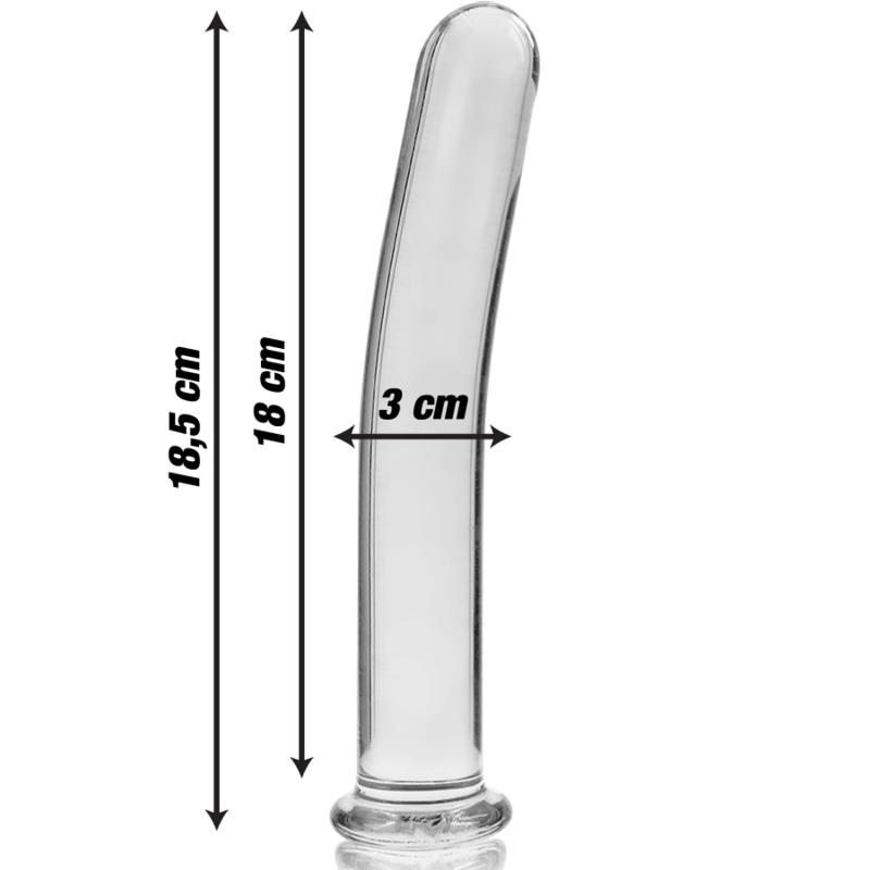 MODEL 17 DILDO OD BOROSILIKATNOG STAKLA PROZIRNO 18.5 CM -O- 3 CM
