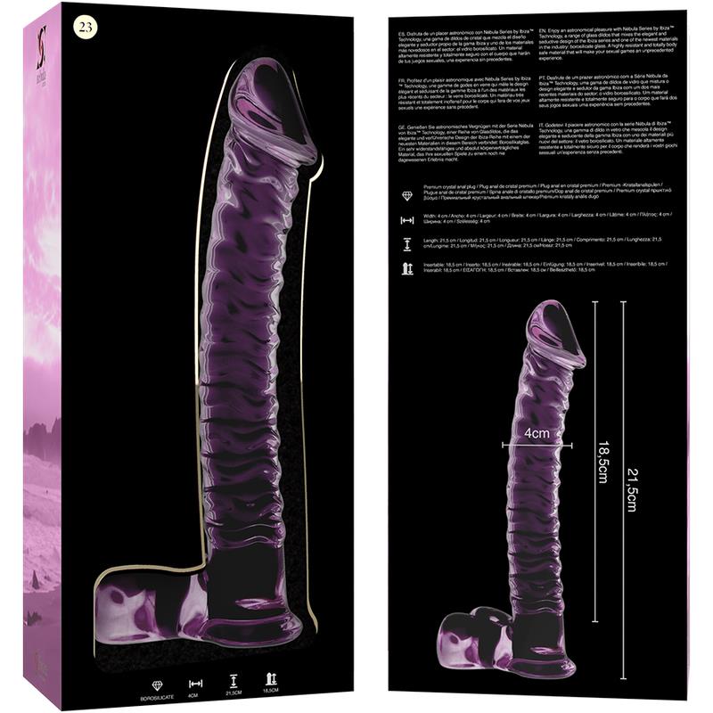 MODEL 23 DILDO BOROSILIKATNO STAKLO PROZIRNO 21.5 CM -O- 4 CM