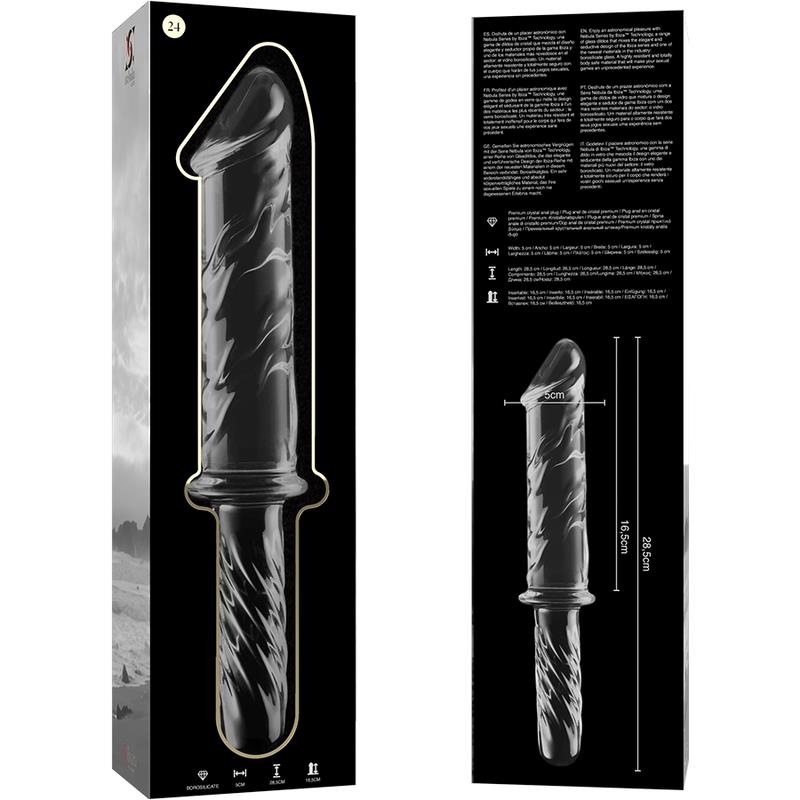 MODEL 24 DILDO BOROSILIKATNO STAKLO PROZIRNO 28.5 CM -O- 5 CM
