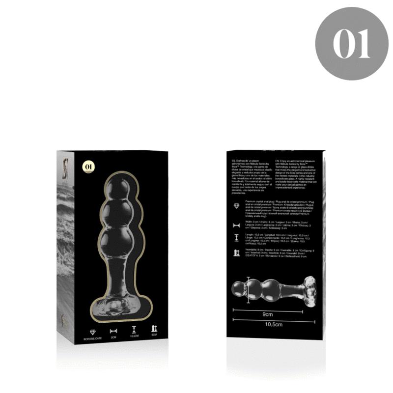 MODEL 1 ANAL PLUG BOROSILIKATNO STAKLO PROZIRNO 10.5 CM -O- 3 CM