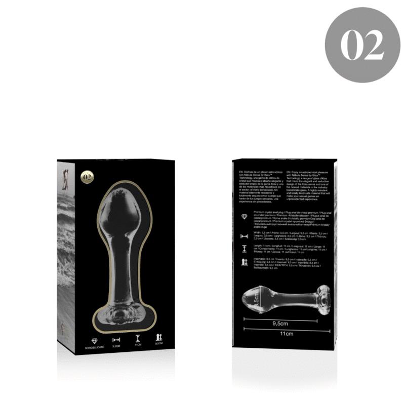 MODEL 2 ANAL PLUG BOROSILIKATNO STAKLO PROZIRNO 11 CM -O- 3.5 CM