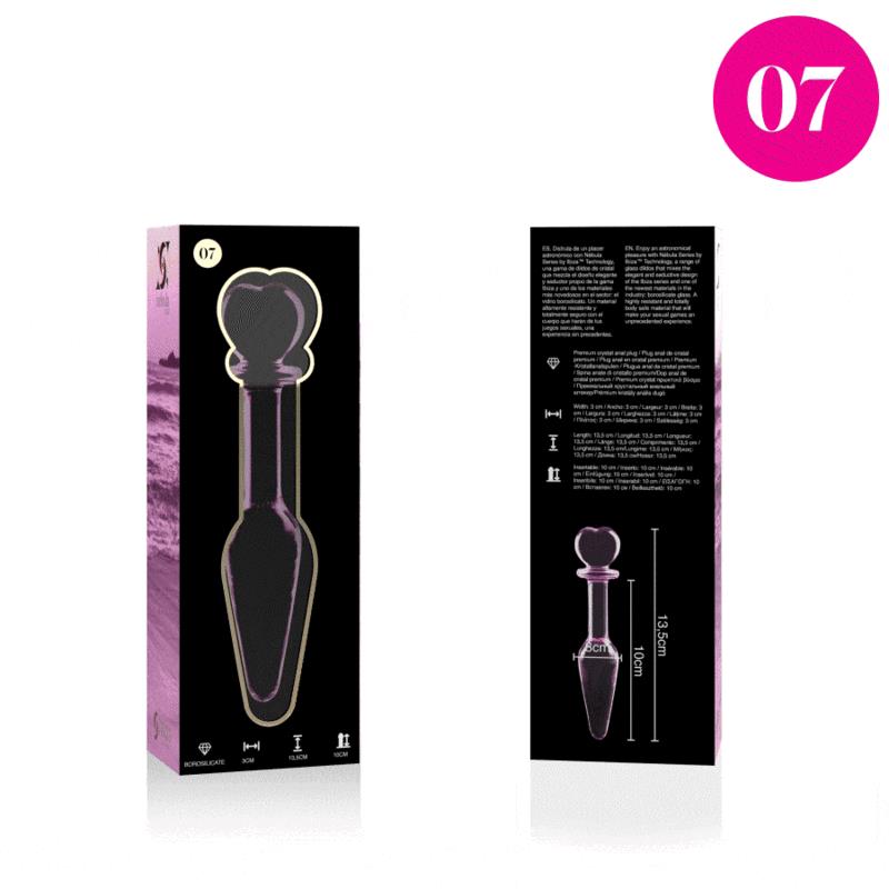 MODEL 7 ANALNI PLUG OD BOROSILIKATNOG STAKLA PROZIRAN 13.5 CM -O- 3 CM