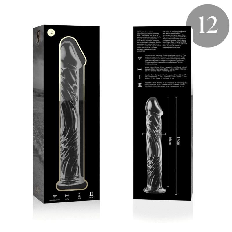 MODEL 12 DILDO OD BOROSILIKATNOG STAKLA PROZIRNO 17 CM -O- 3.5 CM