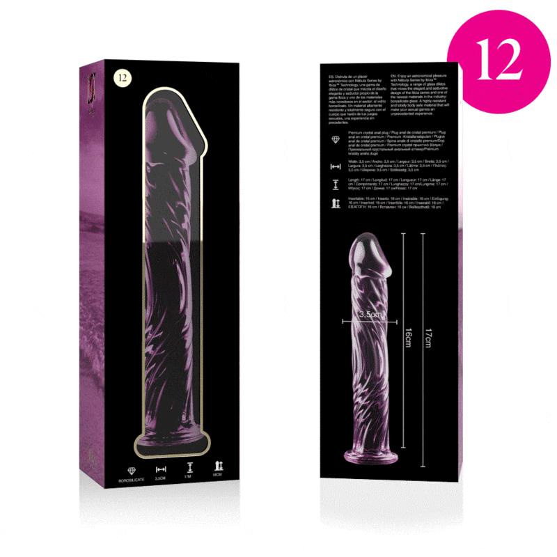 MODEL 12 DILDO OD BOROSILIKATNOG STAKLA PROZIRNO 17 CM -O- 3.5 CM