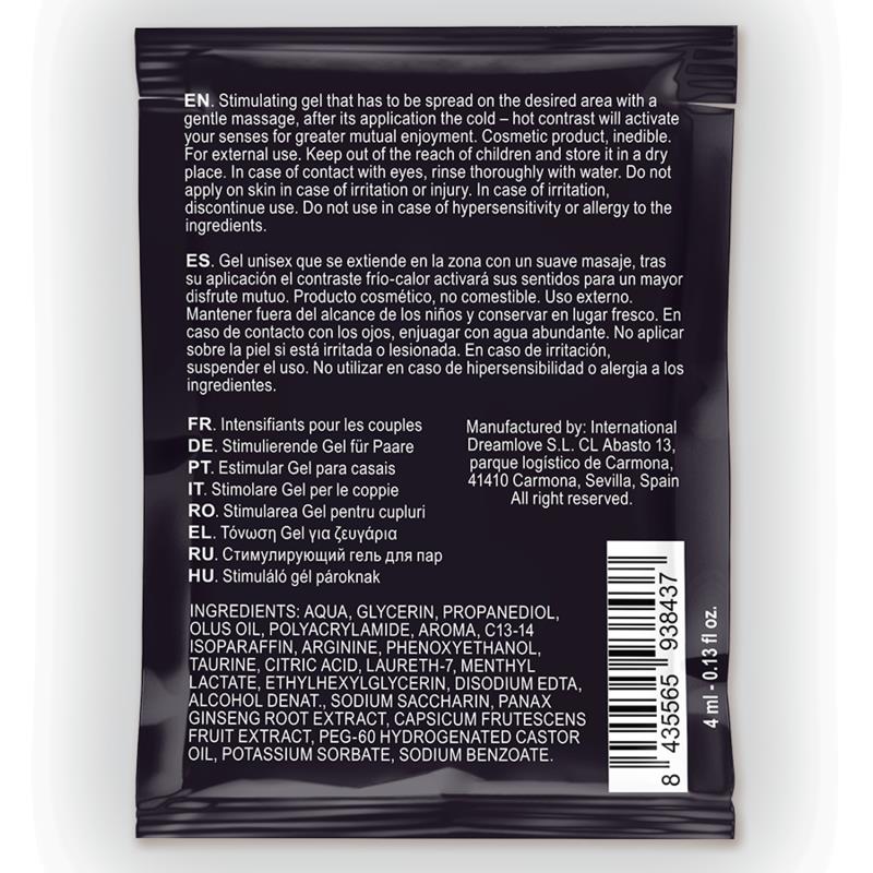 GEL ZA POVEĆANJE MUŠKARACA TOPLO-HLADNI UČINAK 100% VEGAN 4ML