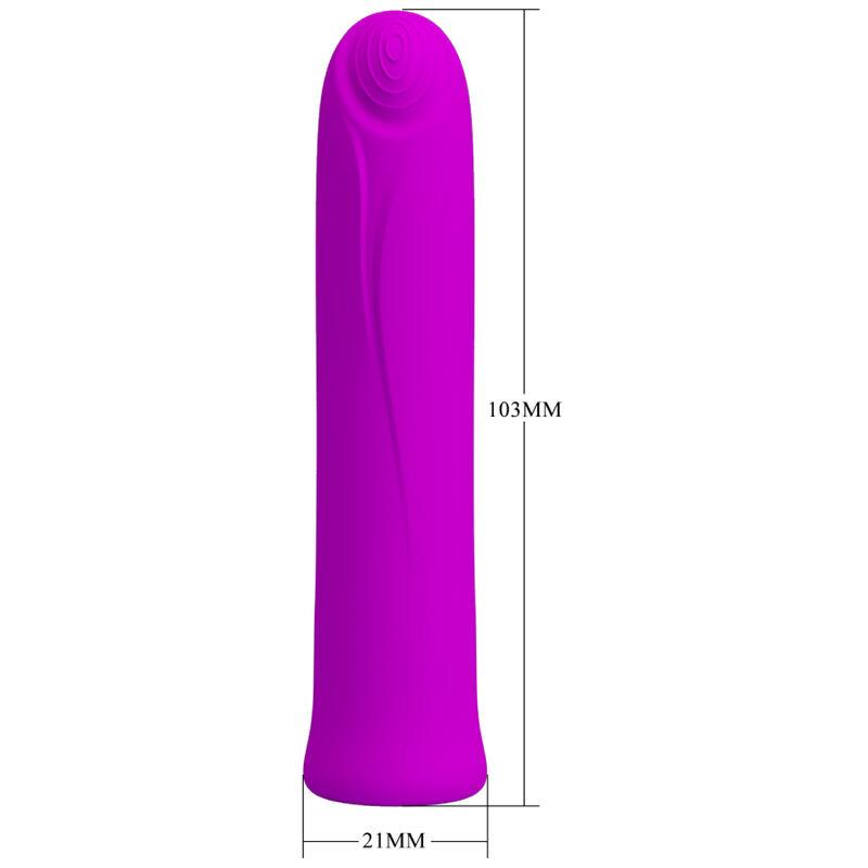 CURTIS MINI SUPER MOĆNI VIBRATOR 12 LJUBIČASTIH SILIKONSKIH VIBRACIJA