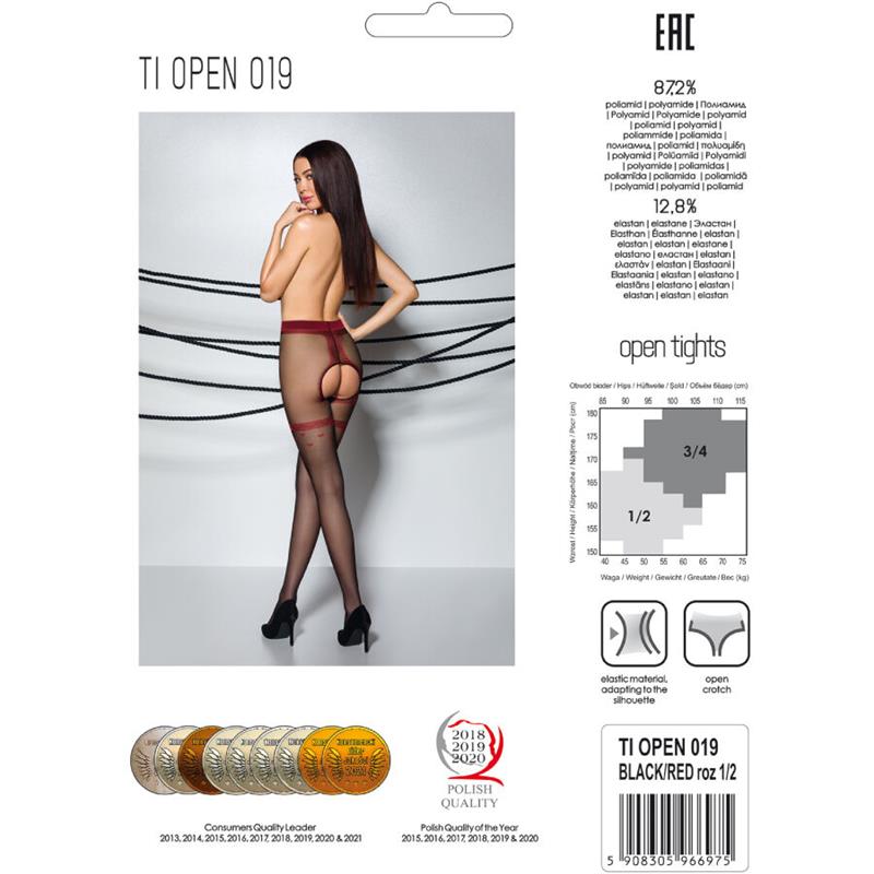 TIOPEN 019 BLACK TIGHTS 1/2 20 DEN