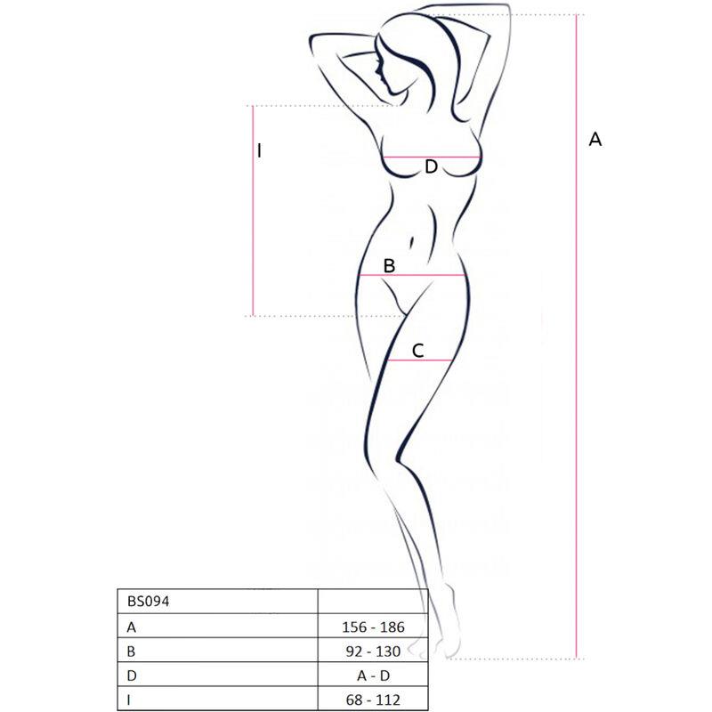 BS094 CRNI BODYSTOCKING JEDNA VELIČINA