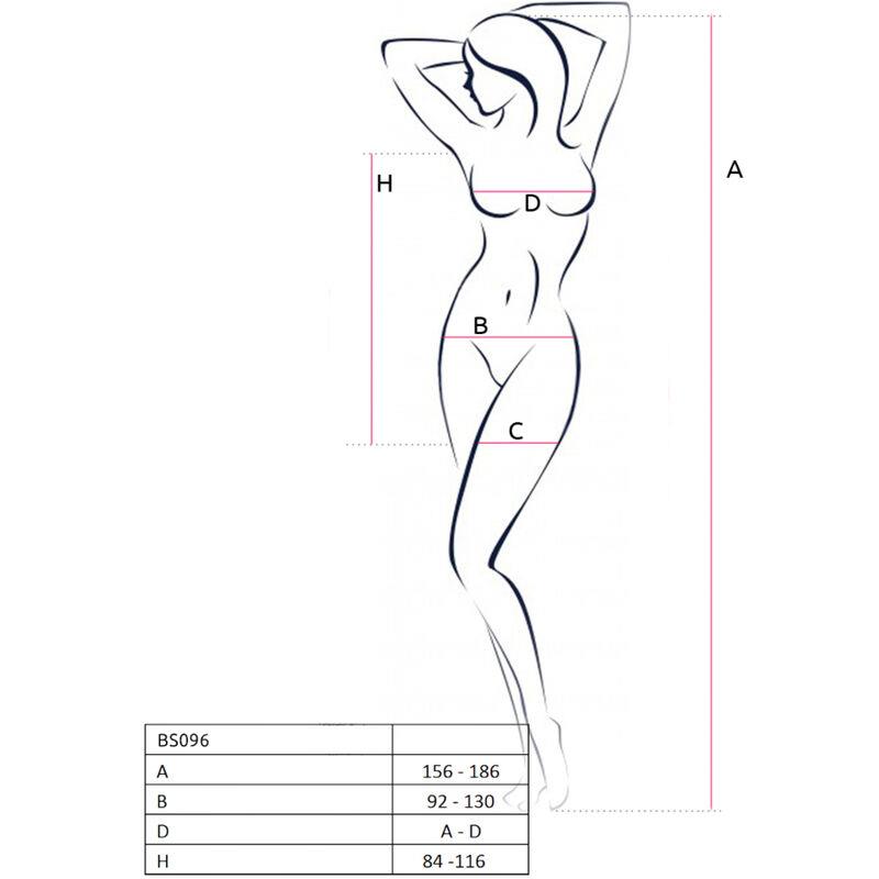 BS096 CRNI BODYSTOCKING JEDNA VELIČINA
