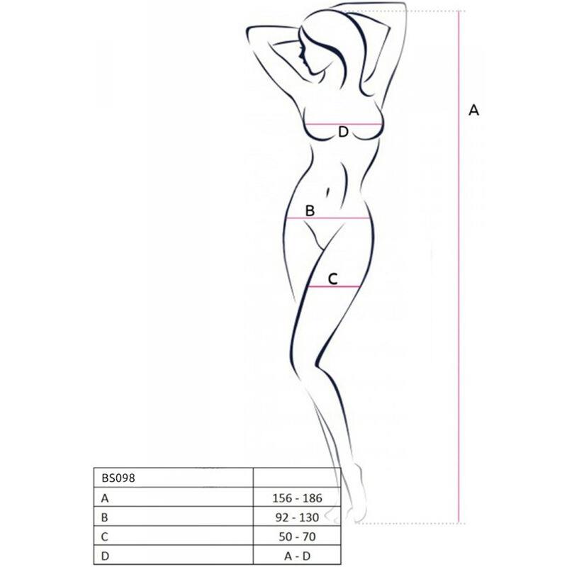 BS098 CRNI BODYSTOCKING JEDNA VELIČINA