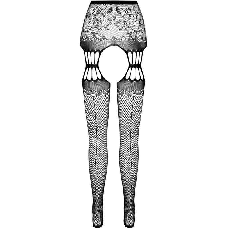 S027 BLACK TIGHTS WITH GARTER ONE SIZE