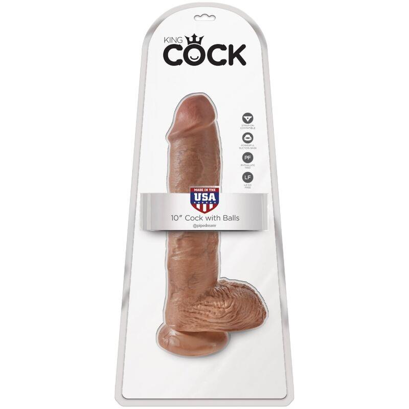 REALISTIČNI PENIS S JAJCIMA 19.8 CM KARAMELA