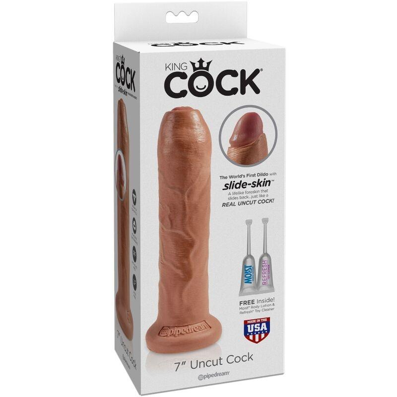 UNCUT REALISTIC PENIS 17.8 CM CARAMEL