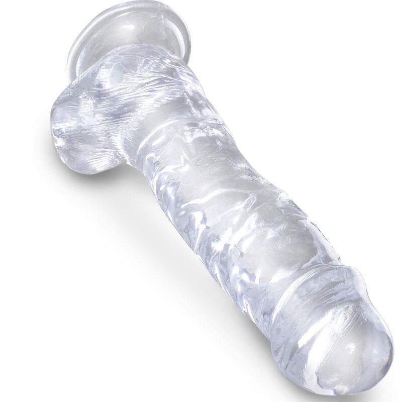 PROZIRNI REALISTIČNI PENIS S JAJCIMA 16.5 CM PROZIRNI