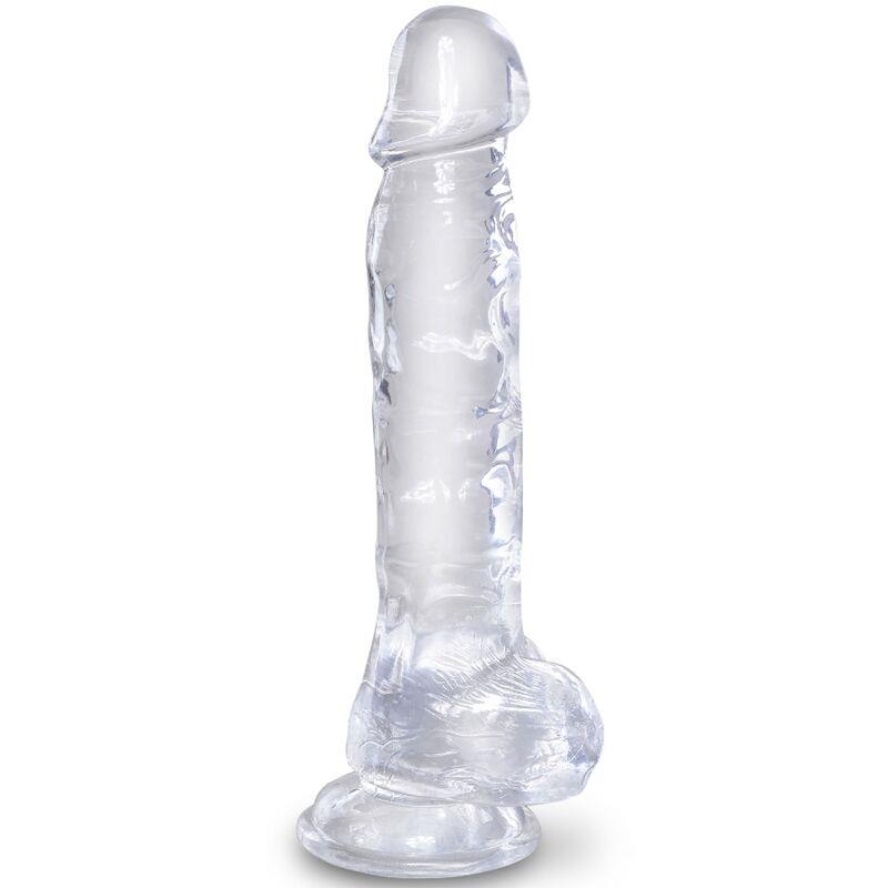 PROZIRNI REALISTIČNI PENIS S JAJCIMA 16.5 CM PROZIRNI