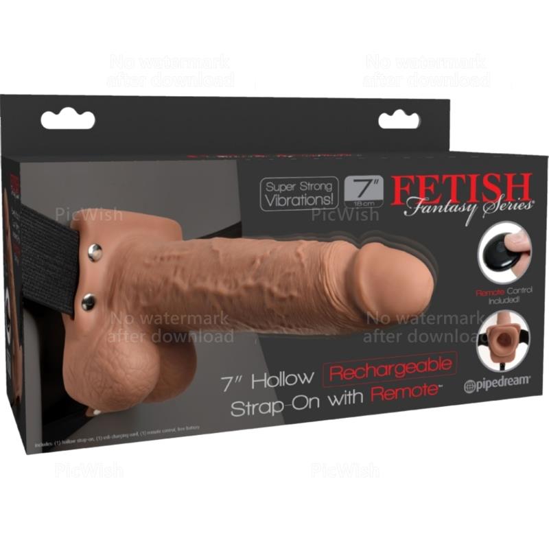 NASTAVLJIV PAS REALISTIČNI PENIS S TESTISI POLNILNI IN VIBRATOR 17.8 CM