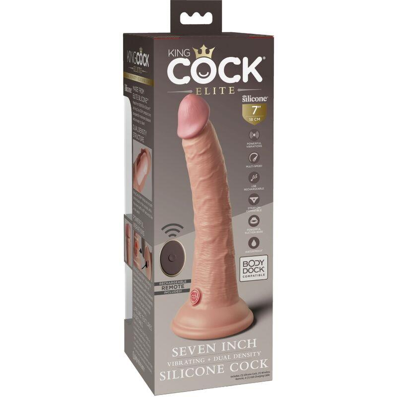 ELITE REALISTIČNI DILDO VIBRATOR & SILIKONSKA DALJINSKA UPRAVLJAČ 17.8 CM