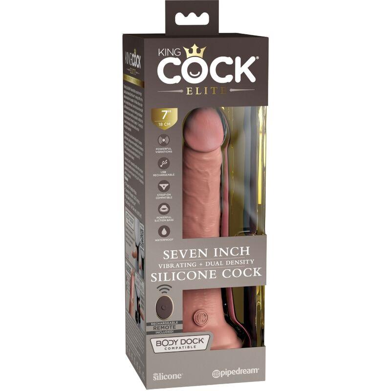 ELITE REALISTIČNI DILDO VIBRATOR & SILIKONSKA DALJINSKA UPRAVLJAČ 17.8 CM