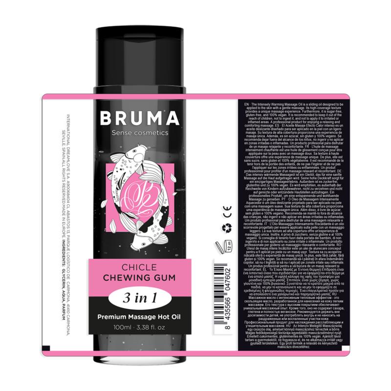 PREMIUM MASAŽNO OLJE S TOPLOTNIM UČINKOM ŽVAKALNI BONBON 3 V 1 - 100 ML
