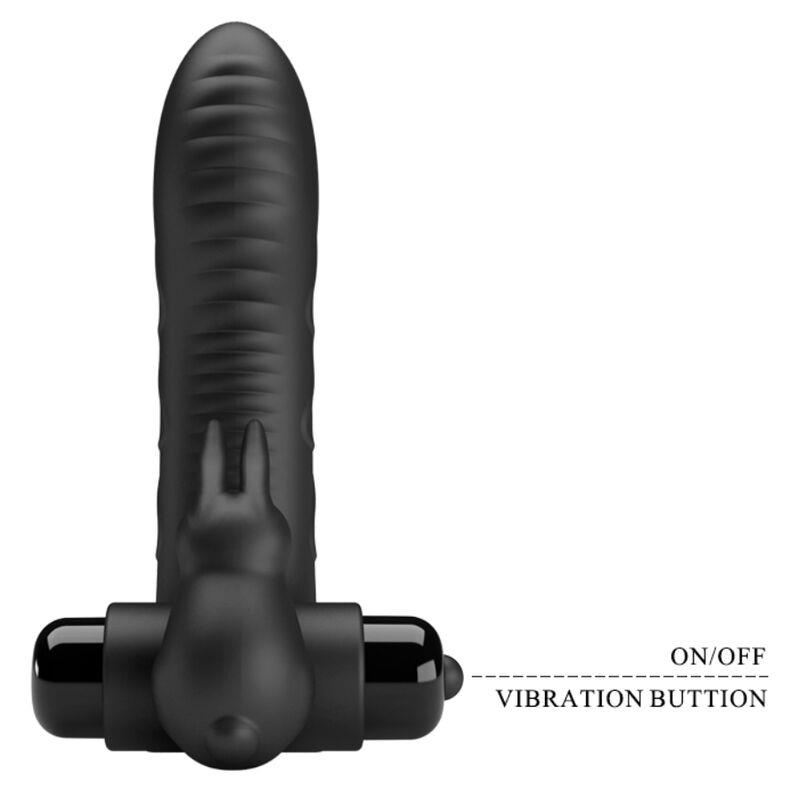 VANCE BLACK RABBIT VIBRATOR FINGER COVER